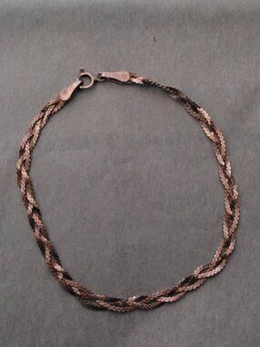 Vintage Sterling Silver Braided Chain Bracelet